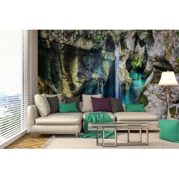 DIMEX ART s. r. o Самозалепваща се флизелинова фототапета водопад в словения 375 x 250 см