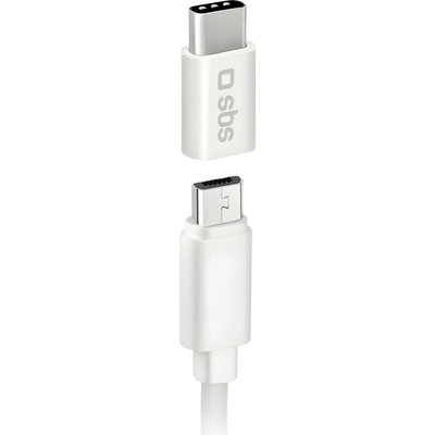Adaptér SBS Micro USB na USB-C – Bílá KP36399