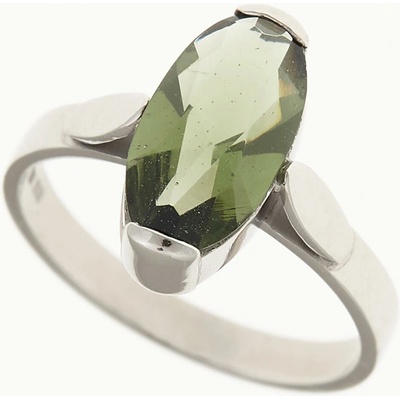 My Moldavite Stříbrný prsten s vltavínem 029