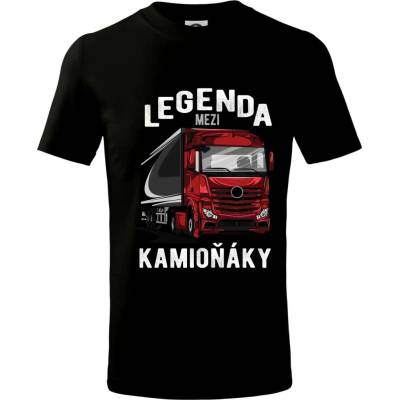 Legenda mezi kamioňáky tričko dětské bavlněné černá