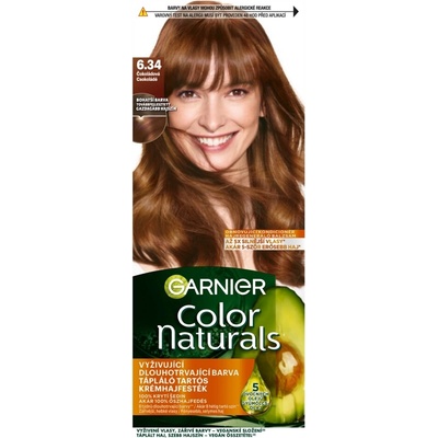 Garnier Color Naturals permanentná farba na vlasy s vyživujúcimi olejmi 6.34 chocolate 40 ml