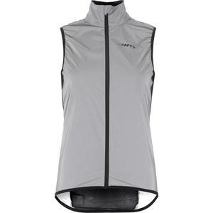 Craft Дамски елек за колоездене Craft Women's Adv Essence Lumen Wind Vest Cycling vest - Silver Reflective / Black (154-0174-0114)