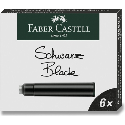 Faber-Castell 185507 inkoustové bombičky černé 6 ks