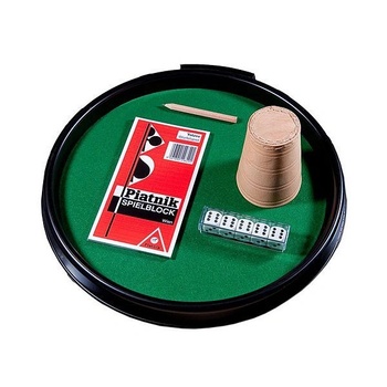 Piatnik Игра с 5 зара с поднос, кожена чаша, пиатник (296659) (296659)