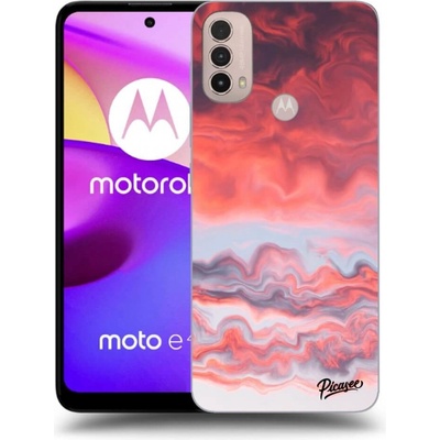 Púzdro Picasee silikónové Motorola Moto E40 - Sunset čierne