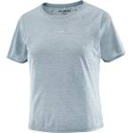 Salomon Дамска тениска Salomon Women's SHKout Air Cropp S/S Tee Running shirt - Trade Winds (916-5914-0213)