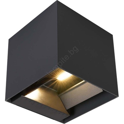 V-TAC LED соларен стенен осветител със сензор LED/9W/5V IP65 2600 mAh антрацит (VT2296)