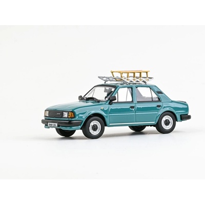 Abrex Škoda 120L 1984 se zahrádkou Tyrkysová Světlá 1:43