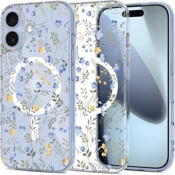 Tech-Protect Калъф Tech-Protect FlexAir MagSafe за iPhone 17 - Маргаритки с листа (5906302319572)