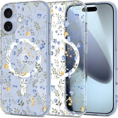 Tech-Protect Калъф Tech-Protect FlexAir MagSafe за iPhone 17 - Маргаритки с листа (5906302319572)
