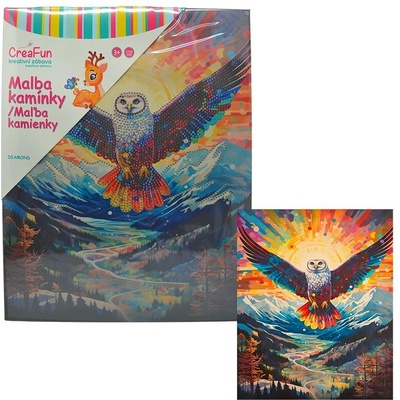 Diamantové malování - Sova 27 x 33 cm