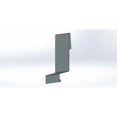Závětrná lišta závěsná Barva: Ral 9010 bílá, Rozvin závěsná lišta: Závětrná lišta-závěsná rozvin 250mm