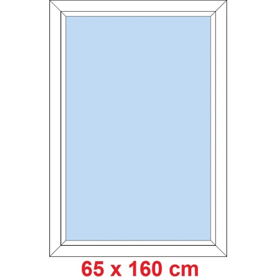 Soft Plastové okno 65x160 cm, FIX neotevíravé, Antracit struktura/bílá