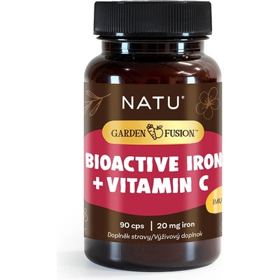 NATU Garden Fusion Bioaktivní železo 20 mg s vitaminem C a piperinem 90 kapslí