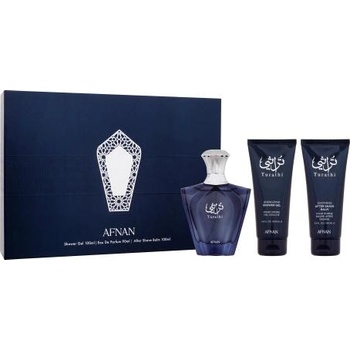Afnan Turathi Blue подаръчен комплект: EDP 90 ml + душ гел 100 ml + балсам след бръснене 100 ml за мъже