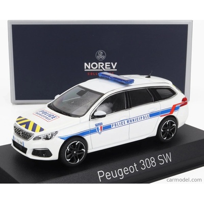 Norev Peugeot 308 Sw Station Wagon Police Municipale 2018 Biela 1:43