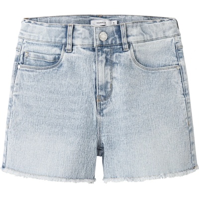 Name it Детски дънки Name it Kid's Rose HW Mom Denim Shorts Jeans - Light Blue Bleached Denim - размер 164 (EU) (701-4704-0223)