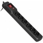 Activejet Удължител, Activejet, 6gn/5m/cz, 10A, 2300W, 5 m, черен