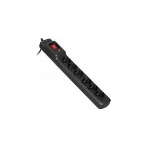 Activejet Удължител, Activejet, 6gn/5m/cz, 10A, 2300W, 5 m, черен