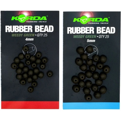 Korda gumové korálky Rubber Beads 4mm Green 25ks