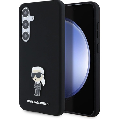 Karl Lagerfeld Silicone Ikonik Metal Pin Samsung Galaxy S24+ černý 3666339259242