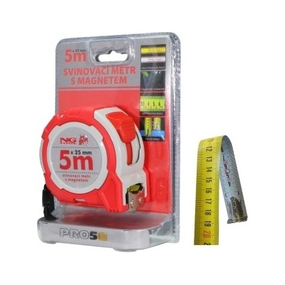 NG TOOL ND 741 900 Metr svinovací oboustranný 5m stopka s magnetem