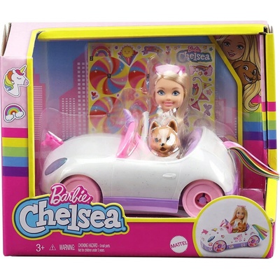 Sada Barbie Chelsea a duhového Autíčko GXT41