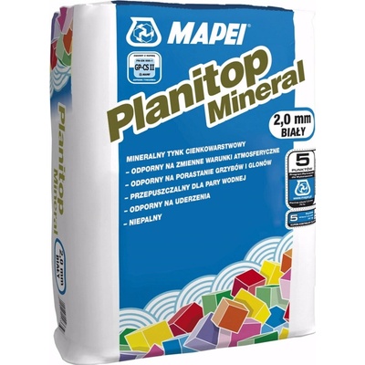 MAPEI Planitop Mineral 2,0 mm minerální tenkovrstvá omítka 25 kg Bílá