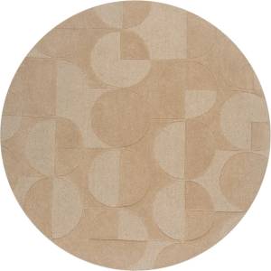 Flair Rugs Бежов вълнен кръгъл килим ø 160 cm Gigi - Flair Rugs (503119373933)