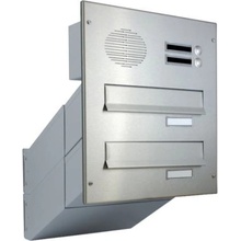 DOLS D-041-U - nerezová poštová schránka na zamurovanie, s hovorovým modulom Urmet, menovkami a zvončekovými tlačidlami