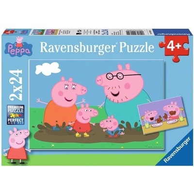RAVENSBURGER Prasátko Pepina: Šťastný rodinný život 2x24 dílků