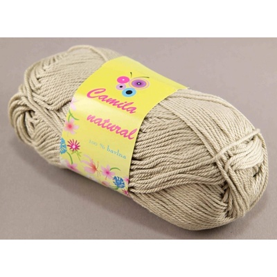 Priadza Camila natural - režná - číslo farby 214