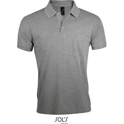 Sol's Prime Men pánske polo tričko sivé mel.