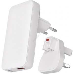 EMOS Адаптер за пътуване със сменяеми приставки USB GaN 100-250V (EMS1510)