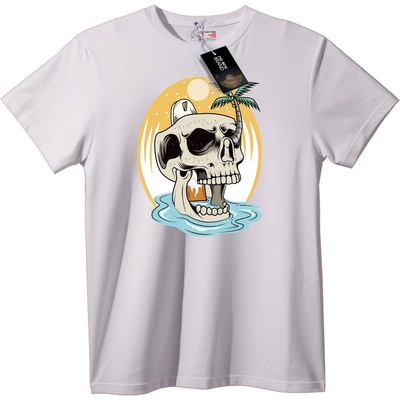 NOONEBRAND Тениска Тропически Плажен Череп - 5XL, Black