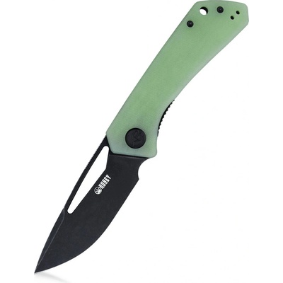 KUBEY Thalia Front Flipper EDC Pocket Folding Knife Jade G10 Handle KU331E