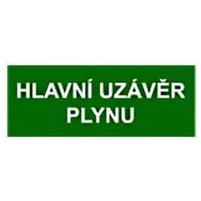 Manutan Informační bezpečnostní tabulka - Hlavní uzávěr plynu, samolepicí fólie