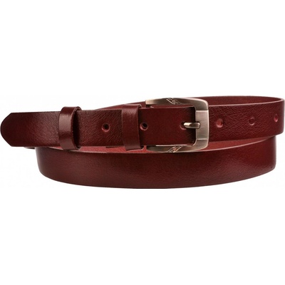 Penny Belts dámský úzký kožený pásek 172-95 bordó