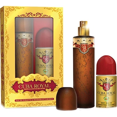 Cuba Royal подаръчен комплект с тоалетна вода 100мл и део рол-он 50мл за мъже 1 бр