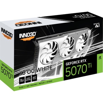Image 1 of Inno3D GeForce RTX 5070 Ti X3 OC White 16GB GDDR7 256bit (N507T3-16D7X-176068W)