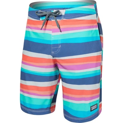 Saxx underwear Бански гащета SAXX Underwear Betawave 2N1 19´´ swimming shorts - Blue (Cutback Stripe / Multi)