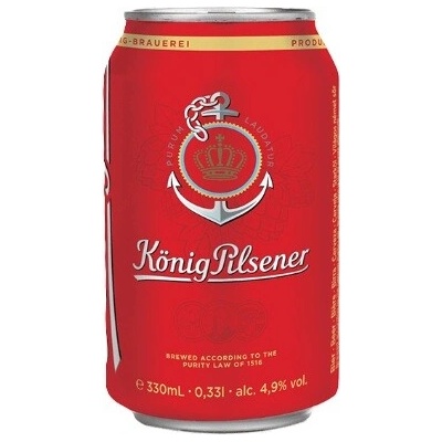 König Pilsener 4,9% 0,33 l (plech)