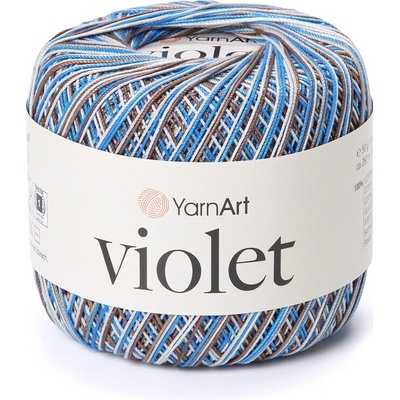 Yarn Art příze Violet 505 modrá hnědá
