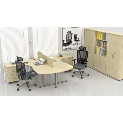 NABYTOK-DIZAJNOVY.SK ZEP 2.12P 12 Zostava kancelárskeho nábytku Komfort 2.12 javor