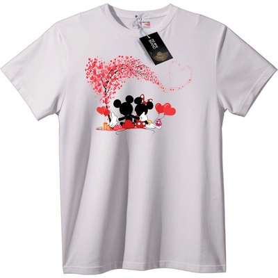 NOONEBRAND Тениска Mickey & Minnie Сърца на любовта - S, Black