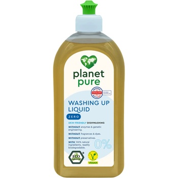PLANET PURE Органичен течен препарат за съдове Planet Pure - Без аромат, 500 ml (BB290539)