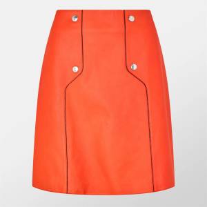BOSS Къси панталони BOSS Women's Seminta Leather Shorts - Bright Orange
