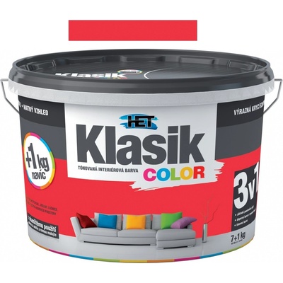 Het Klasik Color 0847 červený 7 + 1kg