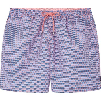 Hackett Бански гащета Hackett Fish Geo swimming shorts - Red / Purple (Coral)