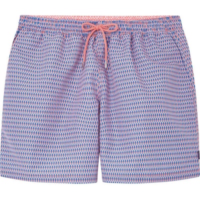 Hackett Бански гащета Hackett Fish Geo swimming shorts - Red / Purple (Coral)